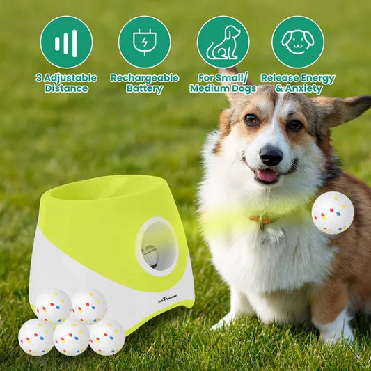 Automatic Dog Ball Launcher - Interactive Fetch Toy