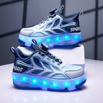 LED Flashing Kids Roller Skates - Breathable Mesh Design 4