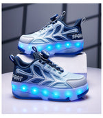 LED Flashing Kids Roller Skates - Breathable Mesh Design 18