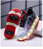 LED Flashing Kids Roller Skates - Breathable Mesh Design 16