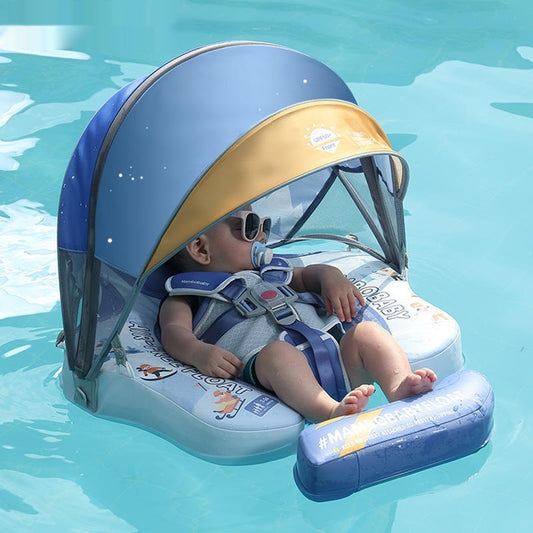 Anti-Rollover Baby Swim Ring with Sunshade | Mambobaby