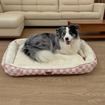 Thickened Warm Plaid PP Cotton Dog Bed - Cozy Pet Comfort 13