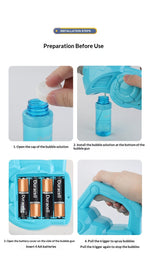 Electric Gatling Bubble Gun - Kids Handheld Bubble Maker 18
