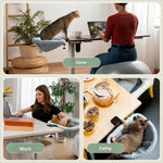 Folding Computer Desk Cat Bed - 2-in-1 Workspace & Pet Bed 10