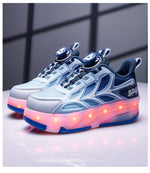 LED Flashing Kids Roller Skates - Breathable Mesh Design 13